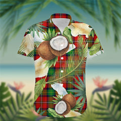 Fairlie Tartan Hawaiian Shirt Hibiscus, Coconut, Parrot, Pineapple - Tropical Garden Shirt