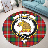 Fairlie Modern Tartan Crest Round Rug