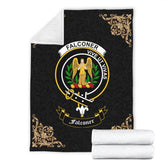 Falconer Crest Tartan Premium Blanket Black