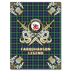 Farquharson Ancient Tartan Gold Courage Symbol Blanket