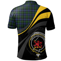 Farquharson or MacEwen Tartan Polo Shirt - Royal Coat Of Arms Style