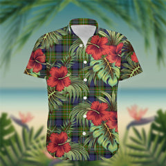 Ferguson Tartan Hawaiian Shirt Hibiscus, Coconut, Parrot, Pineapple - Tropical Garden Shirt
