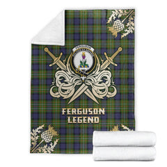 Ferguson Modern Tartan Gold Courage Symbol Blanket