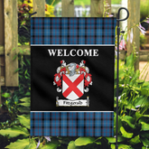 Fitzgerald Tartan Crest Black Garden Flag