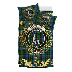 Fletcher 02 Tartan Crest Bedding Set - Golden Thistle Style