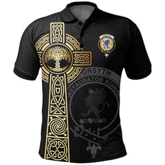 Forsyth Clan Unisex Polo Shirt - Celtic Tree Of Life