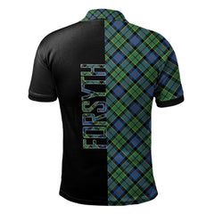 Forsyth Ancient Tartan Polo Shirt Half of Me - Cross Style