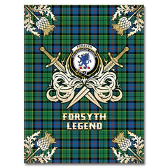 Forsyth Ancient Tartan Gold Courage Symbol Blanket