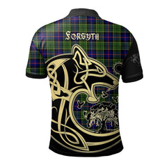 Forsyth Modern Tartan Polo Shirt Viking Wolf