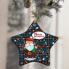 Fraser Hunting Ancient Tartan Christmas Ceramic Ornament - Santa Style