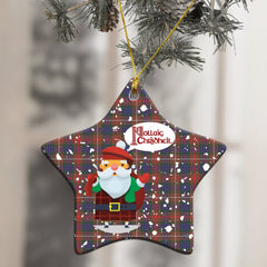 Fraser Hunting Modern Tartan Christmas Ceramic Ornament - Santa Style