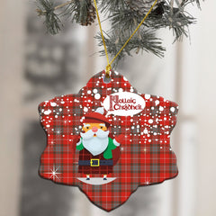 Fraser Weathered Tartan Christmas Ceramic Ornament - Santa Style