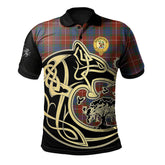 Fraser Ancient Tartan Polo Shirt Viking Wolf