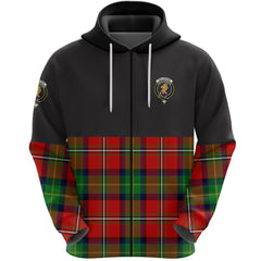 Fullerton Clan Half Of Tartan Zipper Hoodie