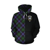 Galbraith Modern Tartan Hoodie Half of Me - Cross Style