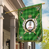 Clephan (or Clephane) Tartan Crest Garden Flag - Celtic Thistle Style