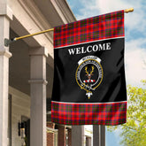 McKillop Tartan Crest Black Garden Flag