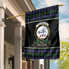 Galbraith Modern Tartan Crest Garden Flag - Welcome Style
