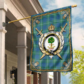 Hamilton Hunting Ancient Tartan Crest Garden Flag - Celtic Thistle Style