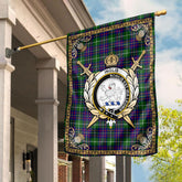 Inglis Modern Tartan Crest Garden Flag - Celtic Thistle Style