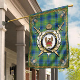 Johnston of Caskieben Ancient Tartan Crest Garden Flag - Celtic Thistle Style
