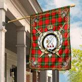 Lennox Tartan Crest Garden Flag - Celtic Thistle Style