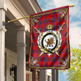 Leslie Modern Tartan Crest Garden Flag - Celtic Thistle Style