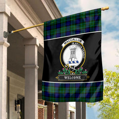 MacCallum Modern Tartan Crest Garden Flag - Welcome Style