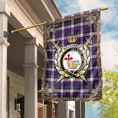 MacDonald Dress Modern Tartan Crest Garden Flag - Celtic Thistle Style