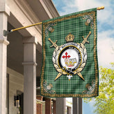 MacDonald Lord of the Isles Hunting Tartan Crest Garden Flag - Celtic Thistle Style
