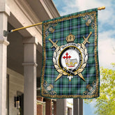 MacDonald of the Isles Hunting Ancient Tartan Crest Garden Flag - Celtic Thistle Style