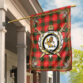 MacFie Tartan Crest Garden Flag - Celtic Thistle Style