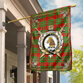 MacGregor Modern Tartan Crest Garden Flag - Celtic Thistle Style