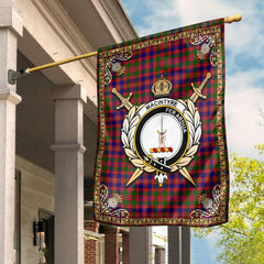 MacIntyre Modern Tartan Crest Garden Flag - Celtic Thistle Style
