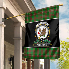 MacKinnon Hunting Modern Tartan Crest Garden Flag - Welcome Style