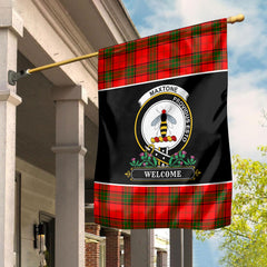 Maxtone Tartan Crest Garden Flag - Welcome Style