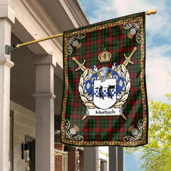 Murdoch Tartan Crest Garden Flag - Celtic Thistle Style