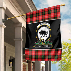 Nesbitt Modern Tartan Crest Garden Flag - Welcome Style