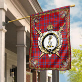 Rait Tartan Crest Garden Flag - Celtic Thistle Style