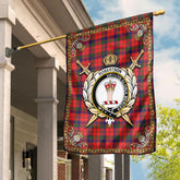 Robertson Modern Tartan Crest Garden Flag - Celtic Thistle Style