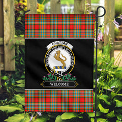 Chattan Tartan Crest Garden Flag - Welcome Style