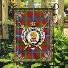 Forrester Tartan Crest Garden Flag - Celtic Thistle Style