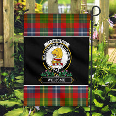 Forrester Tartan Crest Garden Flag - Welcome Style