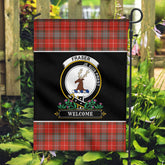Fraser (of Lovat) Weathered Tartan Crest Garden Flag - Welcome Style