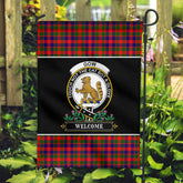 Gow (or McGouan) Tartan Crest Garden Flag - Welcome Style