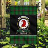 Halkerston Tartan Crest Garden Flag - Welcome Style