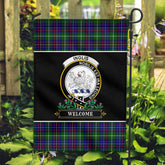 Inglis Modern Tartan Crest Garden Flag - Welcome Style