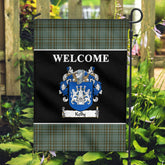 Kelly Dress Tartan Crest Black Garden Flag
