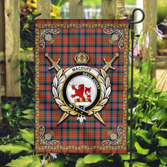 MacDuff Ancient Tartan Crest Garden Flag - Celtic Thistle Style