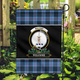 MacKay Blue Tartan Crest Garden Flag - Welcome Style